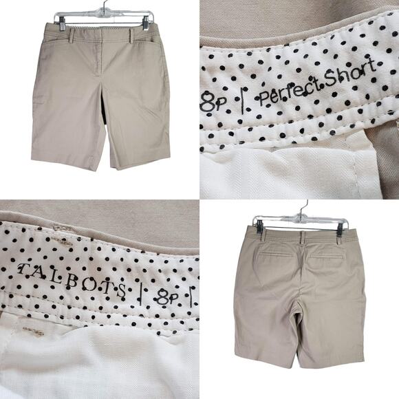 Talbots Pants - Talbots Shorts 8P Khaki Tan Bermuda Resort Beach Cotton Stretch